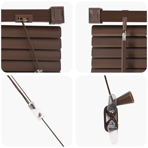 vidaXL Zsaluzia &Aacute;ll&iacute;that&oacute; S&ouml;t&eacute;t barna mint&aacute;val 150 x 150 cm PVC