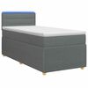 vidaXL Boxspring &aacute;gy matraccal &eacute;s LED-del S&ouml;t&eacute;tsz&uuml;rke 90 x 190 cm