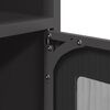 vidaXL fekete hidegen hengerelt acél tálalószekrény 100,5x39x107 cm
