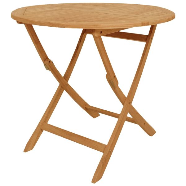 vidaXL 5 részes tömör tíkfa kerti étkezőgarnitúra