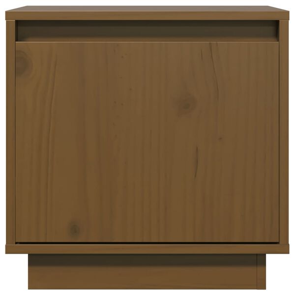 vidaXL 2 darab mézbarna tömör fenyőfa éjjeliszekrény 40 x 30 x 40 cm