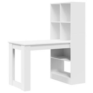 vidaXL Asztal Feh&eacute;r Szerelt Fa 122 x 67 x 145 cm