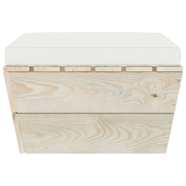 vidaXL impregnált lucfenyő kerti raklapzsámoly párnával