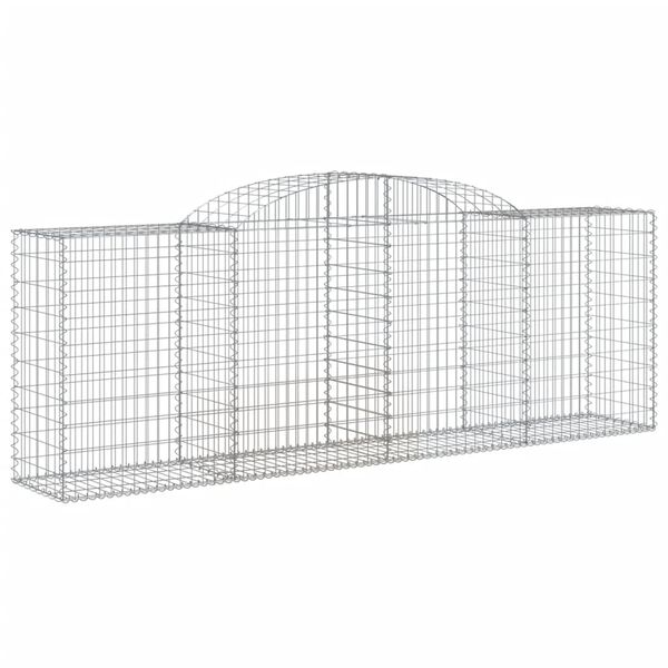 vidaXL 11 db &iacute;ves horganyzott vas gabion kos&aacute;r 300 x 50 x 100/120 cm