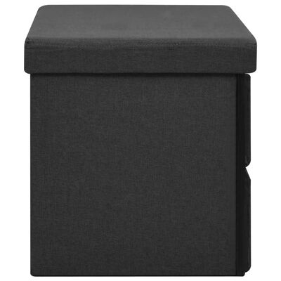 vidaXL fekete összecsukható művászon tárolópad 76 x 38 x 38 cm