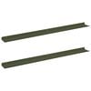 vidaXL Lebegő polc 2 pcs Olajz&ouml;ld 100 x 9 x 2,5 cm Ac&eacute;l