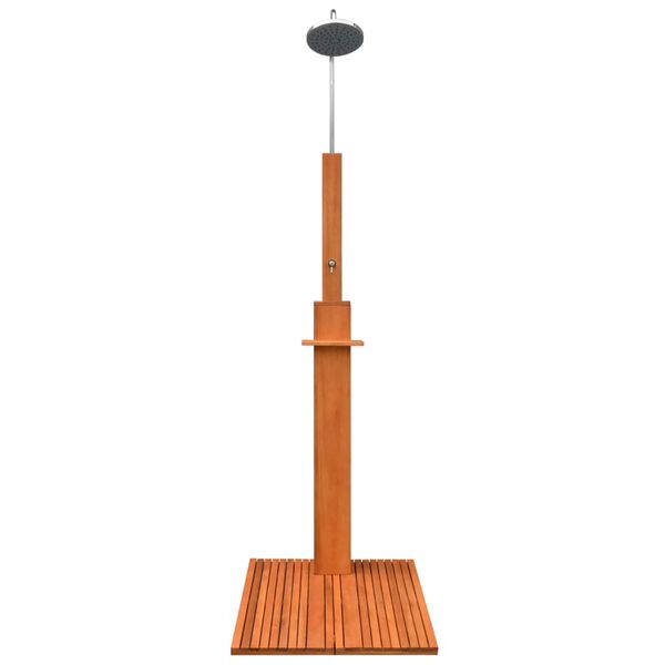 vidaXL k&uuml;lt&eacute;ri eukaliptusz fa &eacute;s ac&eacute;l zuhany