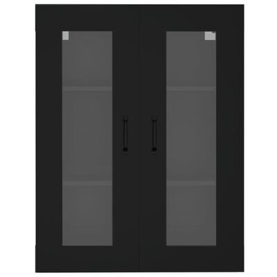 vidaXL fekete függő faliszekrény 69,5 x 34 x 90 cm