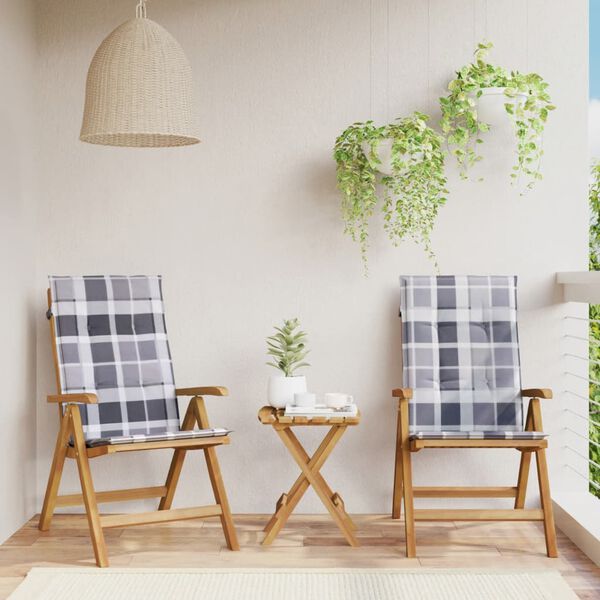 vidaXL 2 db t&ouml;m&ouml;r t&iacute;kfa d&ouml;nthető kerti sz&eacute;k p&aacute;rn&aacute;val