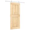 vidaXL Cs&uacute;sz&oacute; ajt&oacute; Term&eacute;szetes &eacute;s Feh&eacute;r 85 x 210 cm Szil&aacute;rd Fenyőfa