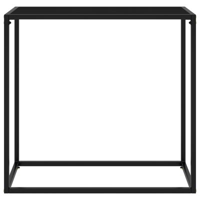 vidaXL fekete edzett üveg tálalóasztal 80 x 35 x 75 cm