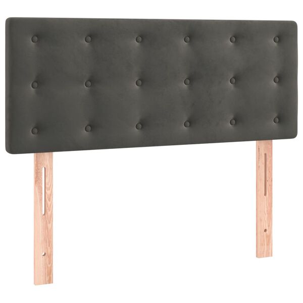 vidaXL sötétszürke bársony fejtámla 80 x 5 x 78/88 cm