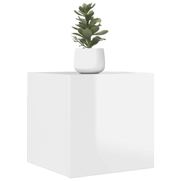 vidaXL 4 db magasfényű fehér falra szerelhető TV-szekrény 30,5x30x30cm