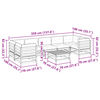 vidaXL 8 r&eacute;szes t&ouml;m&ouml;r dugl&aacute;szfenyő kerti kanap&eacute;szett p&aacute;rn&aacute;kkal