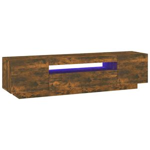 vidaXL f&uuml;st&ouml;s t&ouml;lgy sz&iacute;nű TV-szekr&eacute;ny LED-vil&aacute;g&iacute;t&aacute;ssal 160x35x40 cm