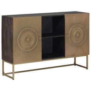 vidaXL Sz&eacute;f Bronz 105 x 30 x 70 cm T&ouml;m&ouml;r Mang&oacute;fa &eacute;s Műszaki Fa