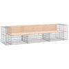 vidaXL t&ouml;m&ouml;r fenyőfa gabion kerti pad 287x71x65,5 cm
