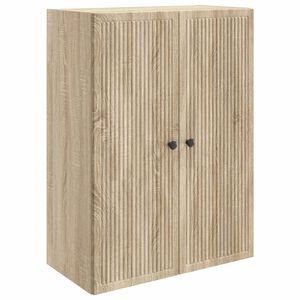 vidaXL Fali szekr&eacute;ny Sonoma T&ouml;lgy 66 x 34,5 x 90 cm Szerelt Fa