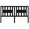 vidaXL fekete tömör fenyőfa fejtámla 206 x 4 x 100 cm