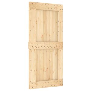 vidaXL Cs&uacute;sz&oacute; ajt&oacute; NARVIK Term&eacute;szetes &eacute;s Fekete 95 x 210 cm (213,5 cm)