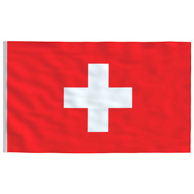 vidaXL svájci alumínium zászló és rúd 6,23 m