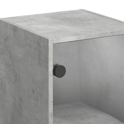 vidaXL betonszürke faliszekrény üvegajtókkal 35 x 37 x 68,5 cm