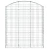 vidaXL &iacute;ves horganyzott vas gabion kos&aacute;r 150x50x160/180 cm