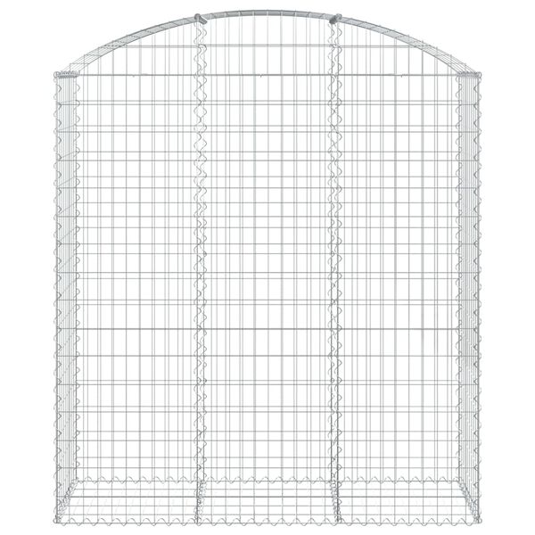vidaXL &iacute;ves horganyzott vas gabion kos&aacute;r 150x50x160/180 cm