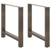 vidaXL 2 db nat&uacute;r ac&eacute;l &eacute;tkezőasztal l&aacute;b 80x(72-73) cm ac&eacute;l