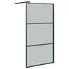 vidaXL fekete s&ouml;t&eacute;t ESG &uuml;veg zuhanyfal 115x195cm
