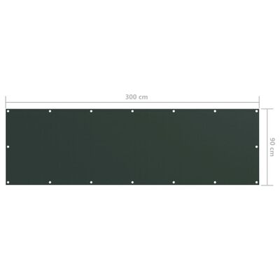 vidaXL sötétzöld oxford-szövet erkélynapellenző 90 x 300 cm