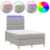 vidaXL vil&aacute;gossz&uuml;rke sz&ouml;vet rug&oacute;s &eacute;s LED-es &aacute;gy matraccal 120 x 200 cm