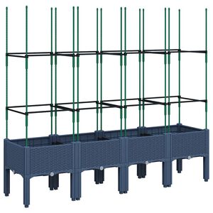 vidaXL k&eacute;ksz&uuml;rke polipropil&eacute;n r&aacute;csos kerti &uuml;ltetől&aacute;da 160 x 40 x 142,5 cm