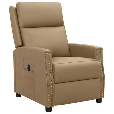 vidaXL kávészínű műbőr elektromos dönthető szék