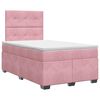 vidaXL Boxspring &aacute;gy matraccal R&oacute;zsasz&iacute;n 120 x 200 cm B&aacute;rsony