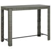 vidaXL sz&uuml;rke polyrattan kerti b&aacute;rasztal 140,5 x 60,5 x 110,5 cm