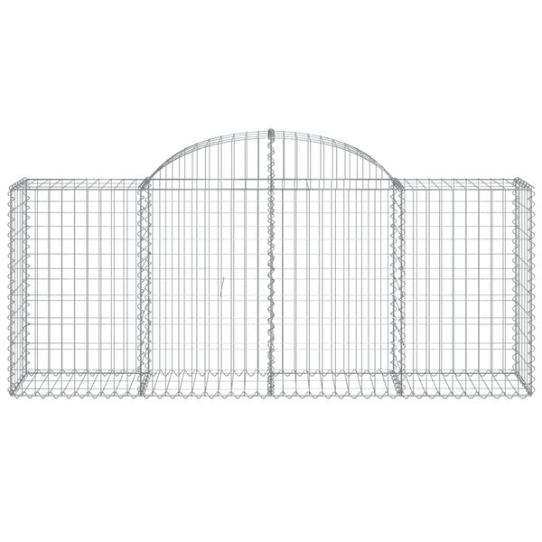 vidaXL 15 db íves horganyzott vas gabion kosár 200x50x80/100 cm