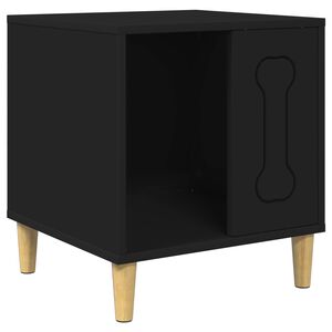 vidaXL Kutyah&aacute;z Fekete 44 x 42 x 49 cm Faanyag