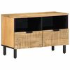 vidaXL barna t&ouml;m&ouml;r mang&oacute;fa TV-szekr&eacute;ny 70x33x46 cm