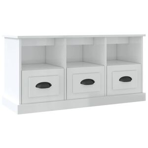 vidaXL feh&eacute;r magasf&eacute;nyű szerelt fa TV-szekr&eacute;ny 100x35x50 cm