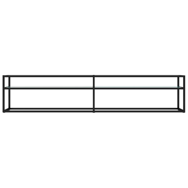 vidaXL fehér márvány színű edzett üveg TV-szekrény 200x40x40,5 cm