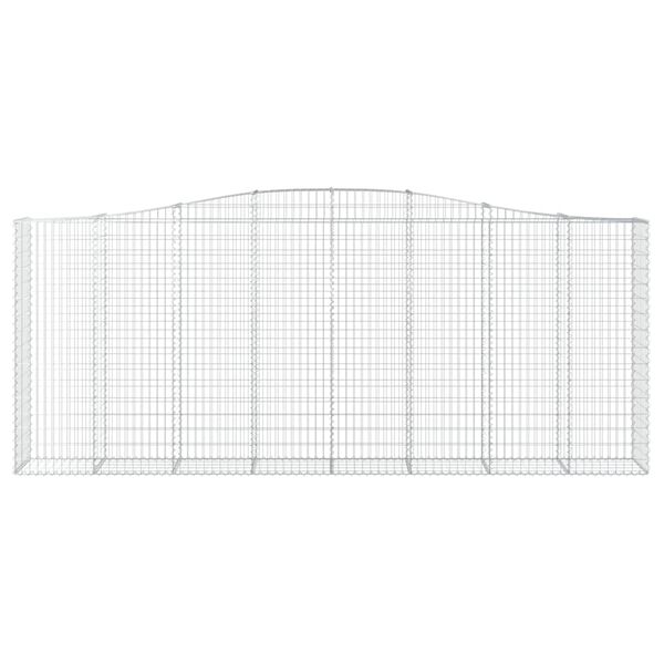 vidaXL 15 db &iacute;ves horganyzott vas gabion kos&aacute;r 400 x 50 x 160/180 cm