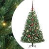 vidaXL Műanyag Hajtogat&oacute;s Kar&aacute;csonyfa Z&ouml;ld 120 cm PVC &eacute;s f&eacute;m
