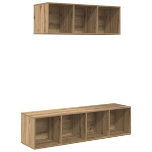 vidaXL TV szekr&eacute;ny garnit&uacute;ra 2 pcs Artisan t&ouml;lgy Faanyag