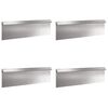 vidaXL Csiga ker&iacute;t&eacute;s 4 db 100 x 3,5 x 25 cm Rozsdamentes Ac&eacute;l Ez&uuml;st