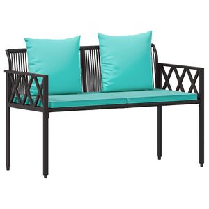 vidaXL K&uuml;lt&eacute;ri padok 2 -Seater 116 x 56 x 75 cm polirattan