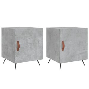 vidaXL 2 db betonsz&uuml;rke szerelt fa &eacute;jjeliszekr&eacute;ny 40 x 40 x 50 cm