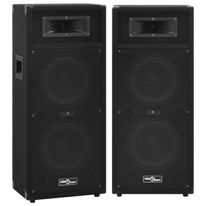 vidaXL 2 db professzion&aacute;lis fekete passz&iacute;v hifi sz&iacute;npadi hangfal 1000W