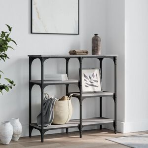 vidaXL sz&uuml;rke sonoma sz&iacute;nű szerelt fa konzolasztal 80x29x75 cm