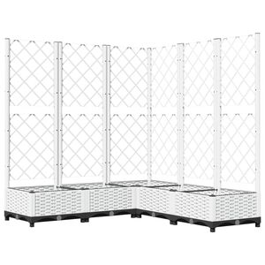vidaXL Kerti cser&eacute;p Feh&eacute;r 120 x 120 x 121,5 cm